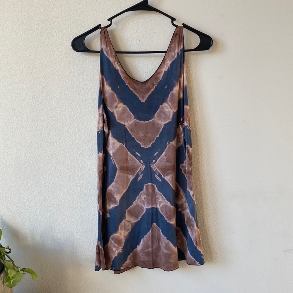 Long tie dye tank top